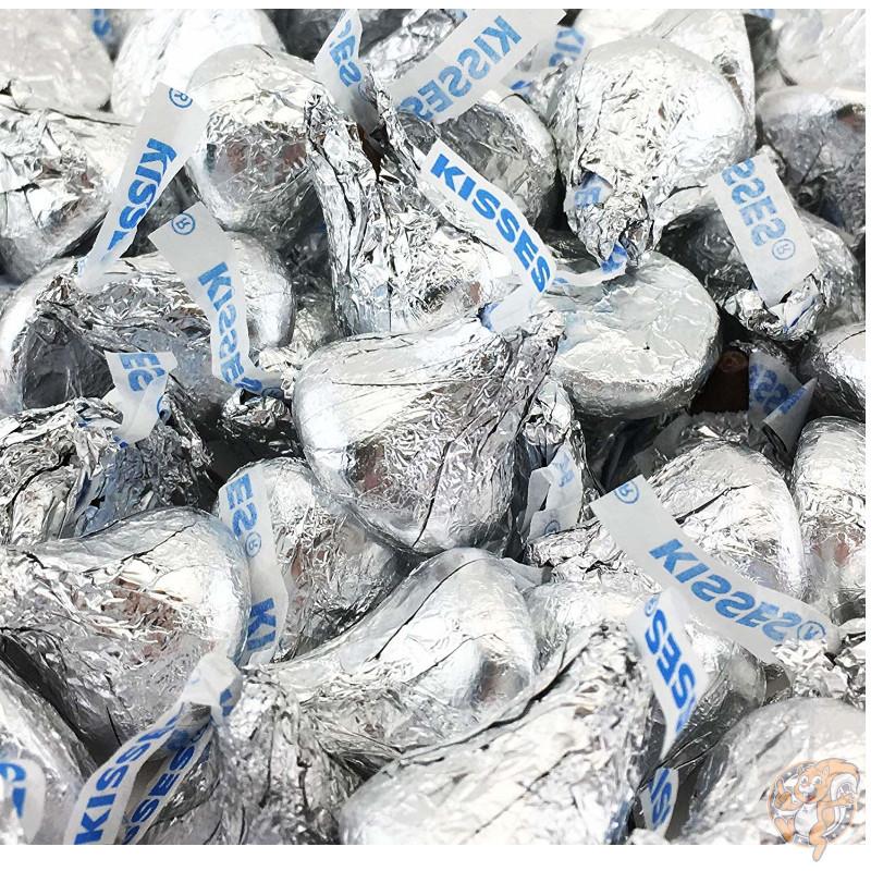 Tundras ハーシー キスチョコ ミルクチョコレート シルバーの包み 1.58kg 個包装 パーティー 送料無料