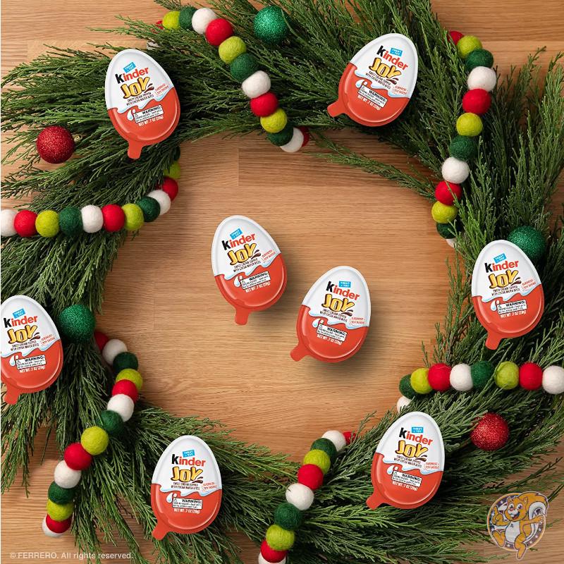 キンダー Kinder JOY Eggs 15個入り チョコレート キャンディ エッグ おもちゃ付き サプライズ ホリデーギフト 送料無料