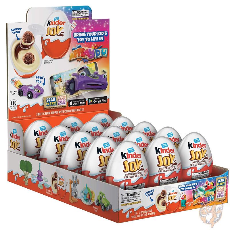 キンダー Kinder JOY Eggs 15個入り チョコレート キャンディ エッグ おもちゃ付き サプライズ ホリデーギフト 送料無料