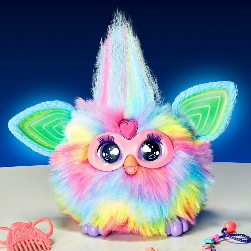 ファービー タイダイ Furby Tie Dye 2024 最新 ファービー人形 光る 喋る アメリカおもちゃ