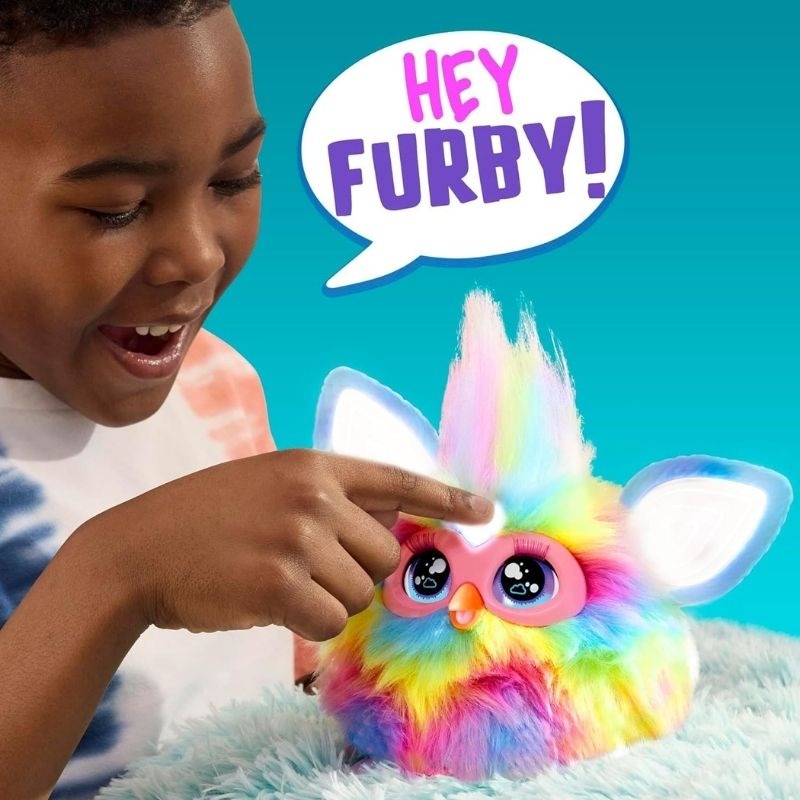 ファービー タイダイ Furby Tie Dye 2024 最新 ファービー人形 光る 喋る アメリカおもちゃ