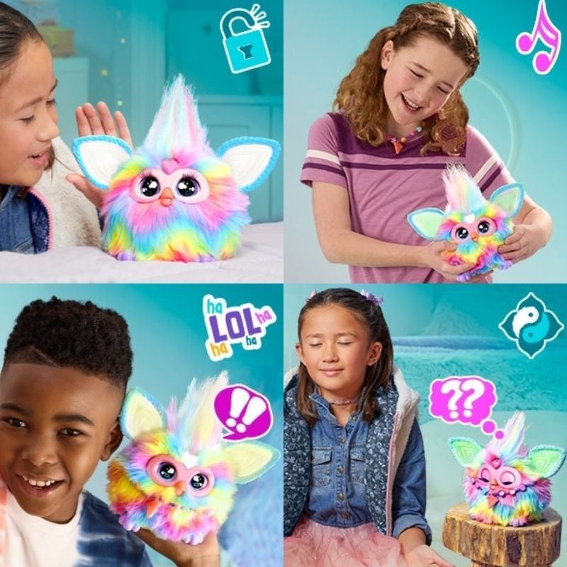 ファービー タイダイ Furby Tie Dye 2024 最新 ファービー人形 光る 喋る アメリカおもちゃ
