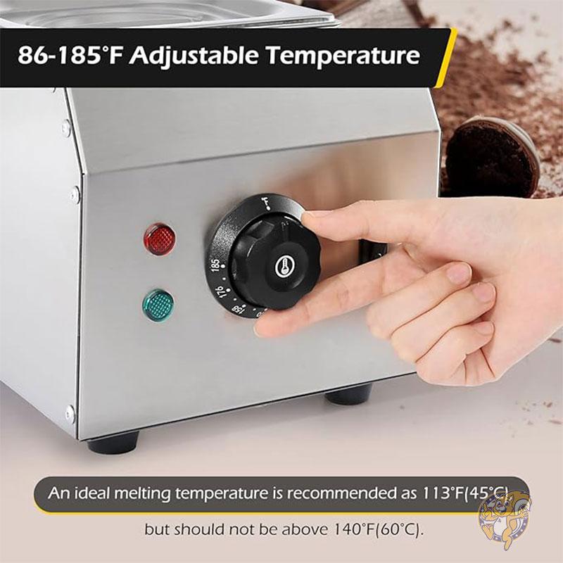 チョコレート 溶解機 テンパリングポット 1000W 2タンク 大容量 チョコを溶かす Dyna-Living