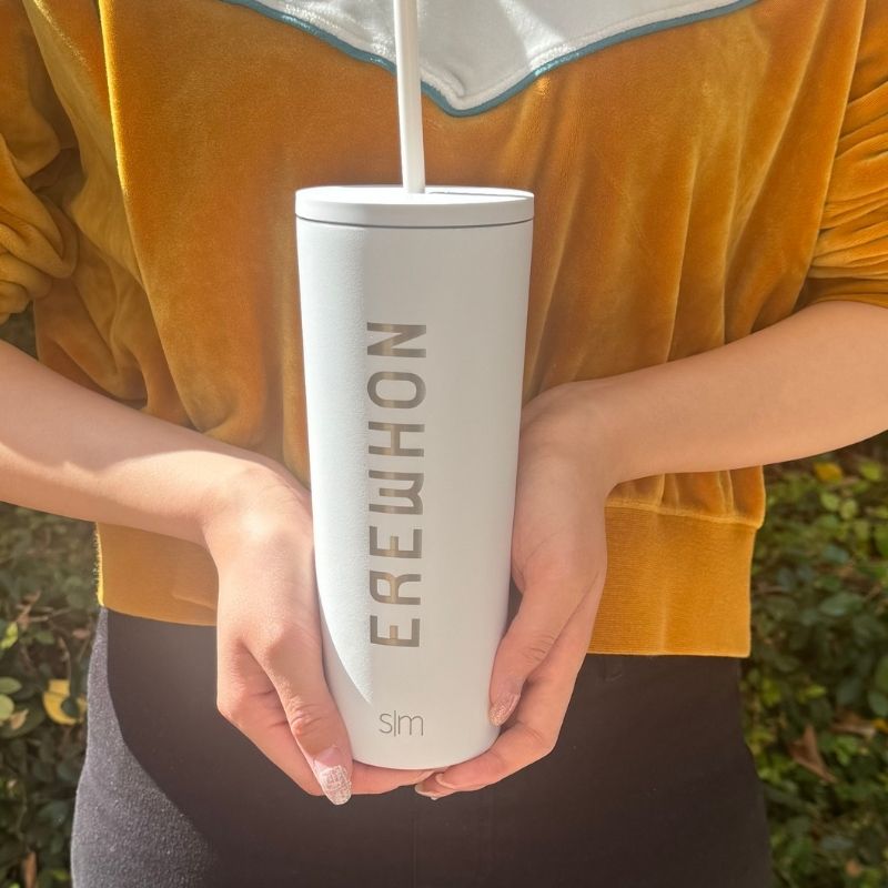 Erewhon エレワン ウォーターボトル ストロー付 Tumbler White