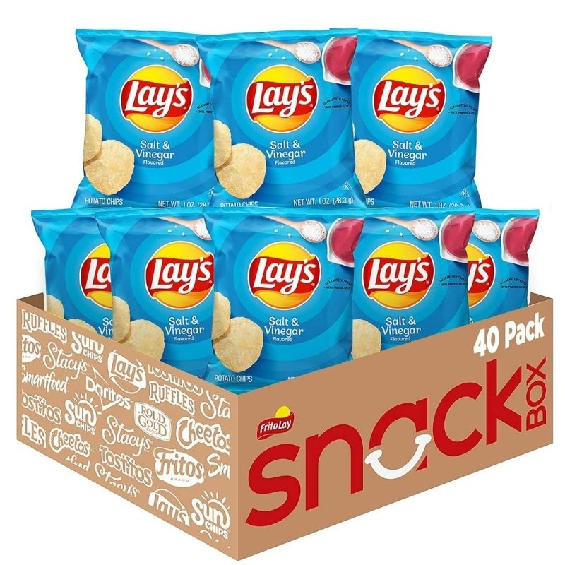 Lays Salt & Vinegar レイズ ポテトチップス ソルト&ビネガー 40袋入り レイズチップス まとめ買い 個包装 アメリカお菓子