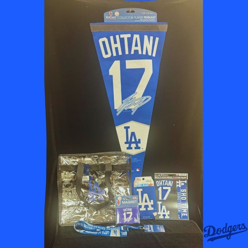 大谷翔平 グッズ 6点セット ロサンゼルス ドジャース ドジャースストラップ 透明バックなど Ohtani MLB公式【当店限定セット第2段】