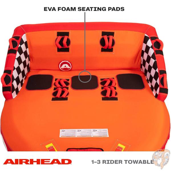 エアーヘッド Airhead スーパーマーブル 3人乗り トーイングチューブ 海 湖 川 マリンスポーツ アクティビティ 送料無料
