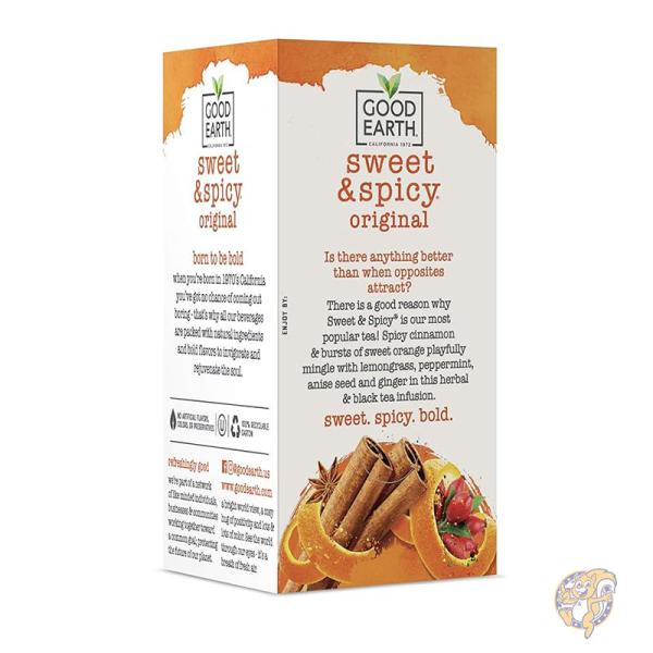 紅茶 ハーブティー スイート&スパイシー 18個 (6 パック) 10027018301346 Good Earth グッドアース