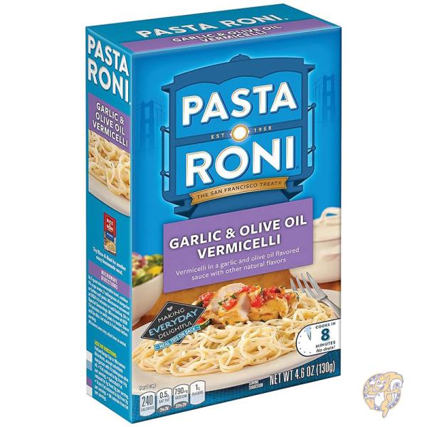 Pasta Roni パスタロニ ガーリック & オリーブオイル 春雨ミックス130g 箱 12個パック 10015300440255