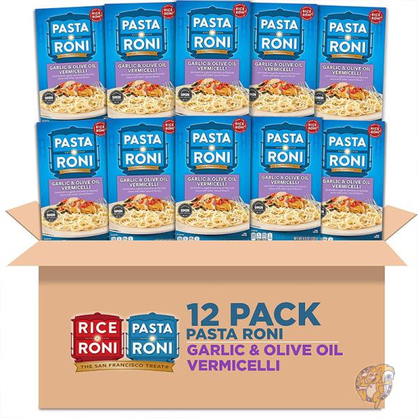 Pasta Roni パスタロニ ガーリック & オリーブオイル 春雨ミックス130g 箱 12個パック 10015300440255