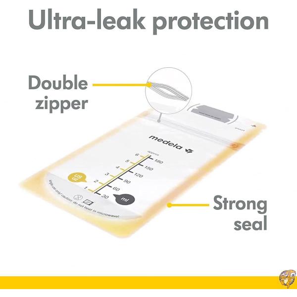 Medela Breast Milk Storage Bags, 25 Count / メデラ 母乳保存バック 180ml 100枚入り