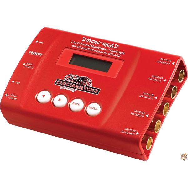 Decimator dmon-quad 4チャネル3 G / HD / sd-sdi Quad Split multi-viewer with 送料無料