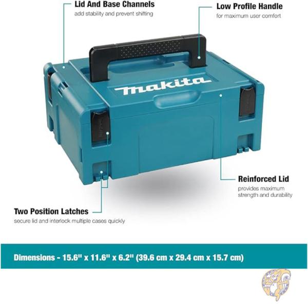 マキタ Makita 工具箱 インターロッキングケース 中型 道具箱 16x 39x 29cm 197211-7