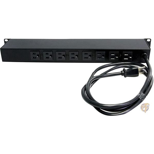 StarTech 、W / 6フィート電源コード(rkpw081915) - サージ保護 - - 120V / 15A 8出口水平1Uネットワークサーバラック用のPDU電源ストリップマウントラック
