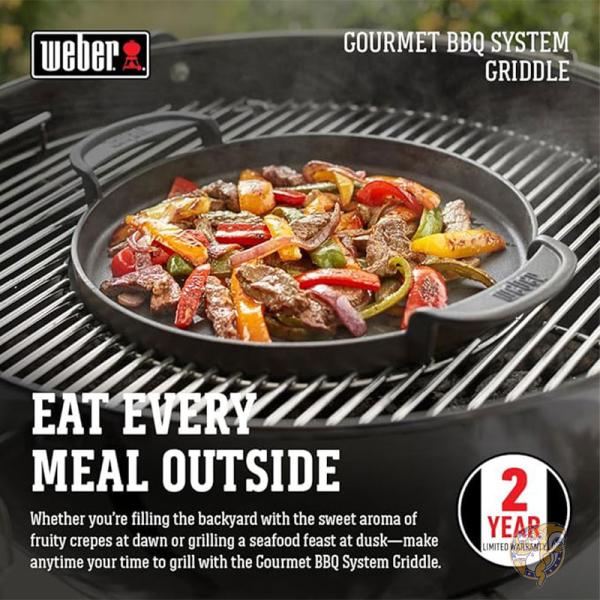 BBQ グリドル アウトドア調理 鉄板 シュワルツ 38 x 38 x 5cm 調理器具 7421 Weber ウェーバー