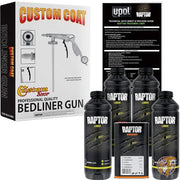 U-Pol Raptor ブラック ウレタン スプレー トラックベッドライナー 4Quart レギュレーター付きスプレーガン 送料無料