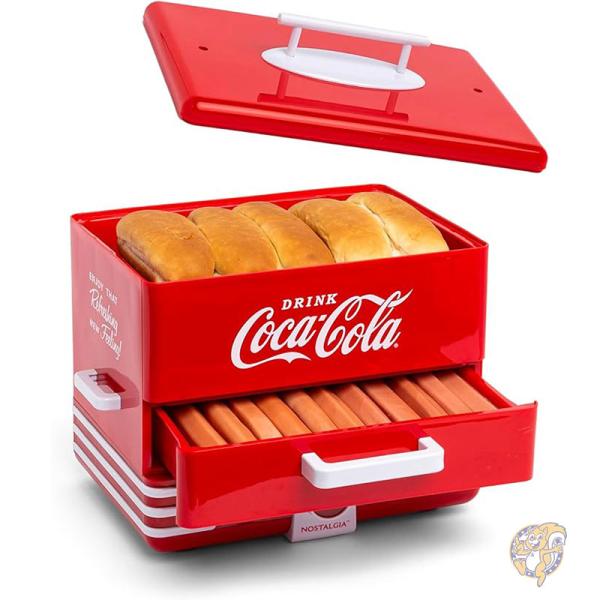 ノスタルジア コカ コーラ ホットドッグスチーマー & バンズウォーマー キッチン用品 赤 Coca Cola Nostalgia