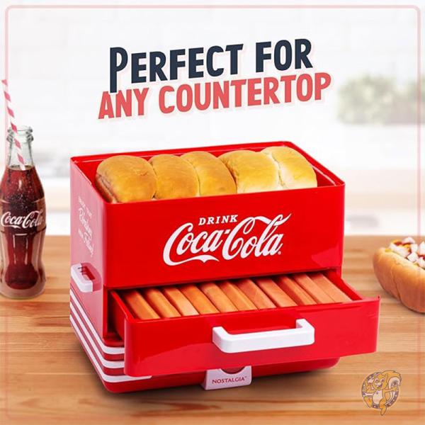 ノスタルジア コカ コーラ ホットドッグスチーマー & バンズウォーマー キッチン用品 赤 Coca Cola Nostalgia