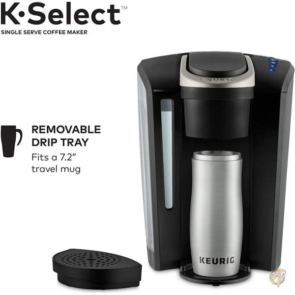 Keurig K-Select(キューリングKセレクト)コーヒーメーカー シングルサーブ K-カップポッド コーヒー抽出機 強度コントロール 温水可 送料無料