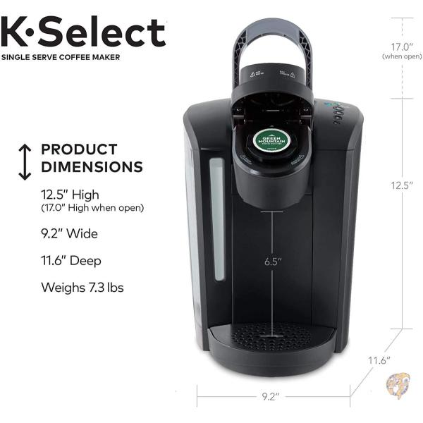 Keurig K-Select(キューリングKセレクト)コーヒーメーカー シングルサーブ K-カップポッド コーヒー抽出機 強度コントロール 温水可 送料無料