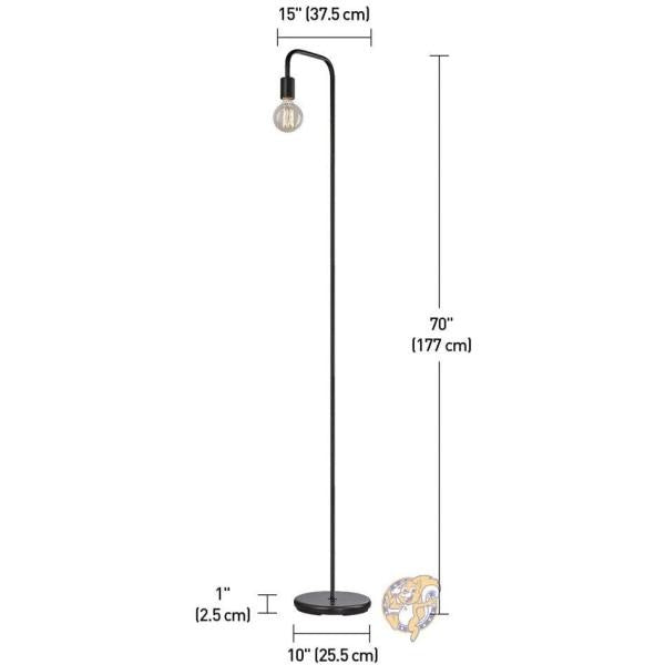 Globe Electric Remington 70" フロアランプ Downlight ブラック 12937 1 送料無料