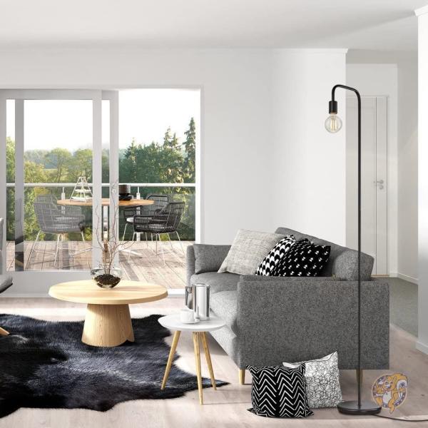 Globe Electric Remington 70" フロアランプ Downlight ブラック 12937 1 送料無料