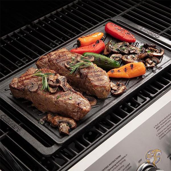 Cuisinart クイジナート キッチン 調理器具 リバーシブル 鉄グリル グリドルプレート ブラック CCP-2000