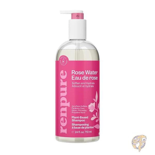 ローズウォーターシャンプー 乾燥髪用 植物ベース 女性用 ヘアケア 810333029568 RENPURE レンピュア