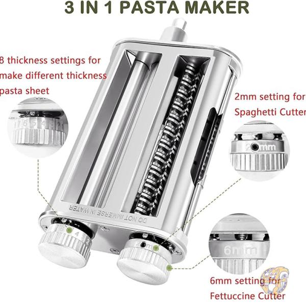 キッチンエイド スタンドミキサー用パスタメーカーアタッチメント パスタシートローラー/カッター/フェットチーネカッター 82202R