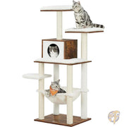 キャットツリー 室内猫用 キャットタワー138cm 爪とぎ ハンモック付き キャットハウス アメリカ輸入 UPCT164X01