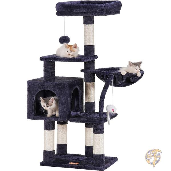 キャットツリー おもちゃ付き 屋内猫用キャットタワー キャットハウス アメリカ輸入 999HCT004SG Heybly ヘイブリ