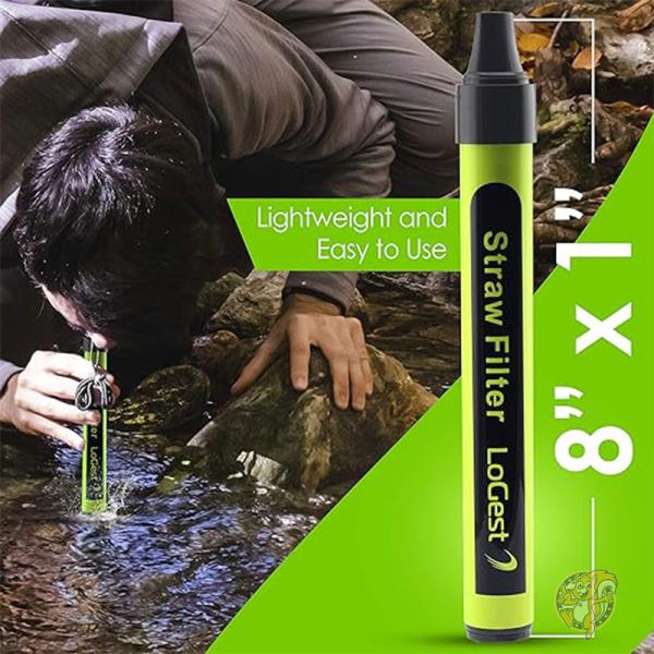 浄水フィルター ストロー 4個セット ポータブル コンパクト 浄水装置 緊急キット アウトドアア 809 Logest ゲスト
