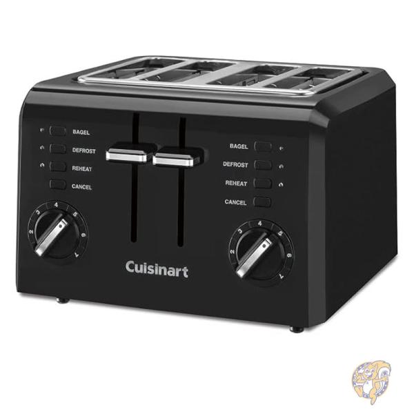 Cuisinart クイジナート キッチン 調理器具 4枚切り コンパクトプラスチック トースター ブラック CPT-142BKP1