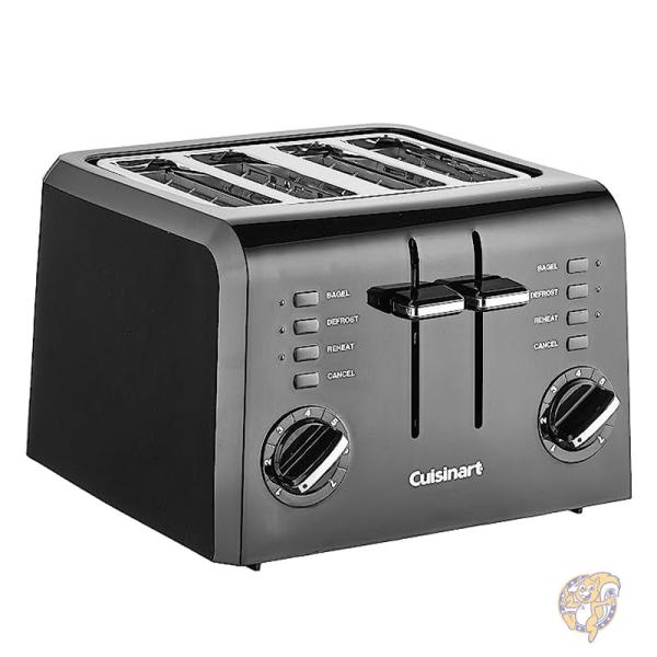 Cuisinart クイジナート キッチン 調理器具 4枚切り コンパクトプラスチック トースター ブラック CPT-142BKP1