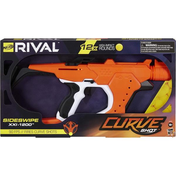 NERF Rival Curve Shot Sideswipe XXI-1200 Blaster Fire Rounds to Curve 送料無料