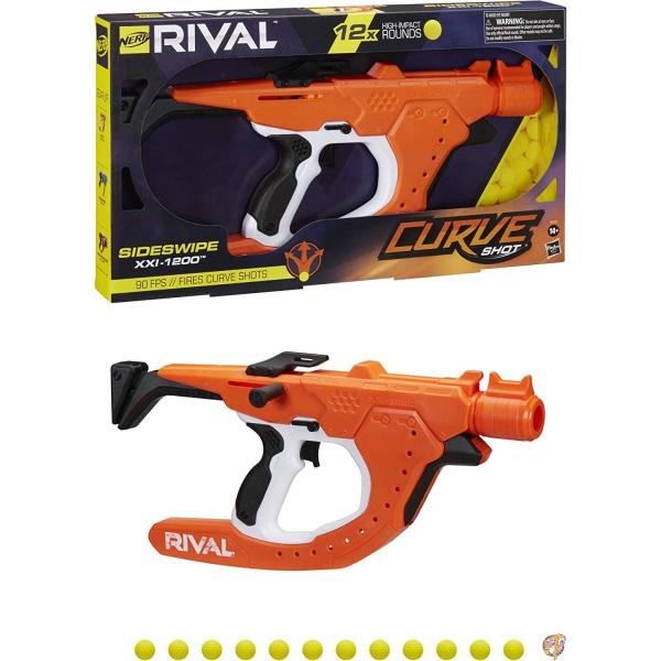 NERF Rival Curve Shot Sideswipe XXI-1200 Blaster Fire Rounds to Curve 送料無料