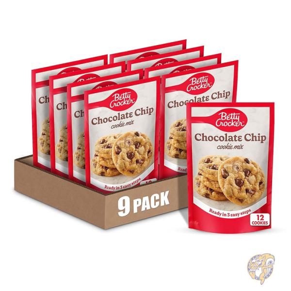 チョコレートチップ クッキーミックス 5cm クッキー(12枚)、212g (9個入り) お菓子作り 1 Betty Crocker