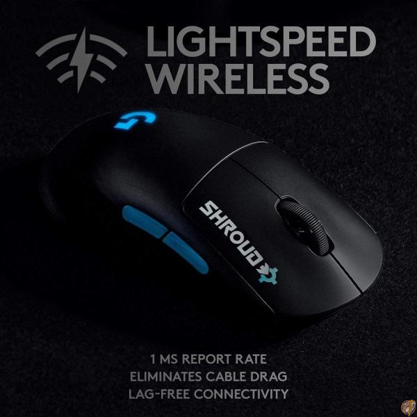 Logitech G ゲーミングマウス GPRO HERO SHROUD(シュラウド) EDITION ワイヤレス FPS向け 80g 軽量 送料無料