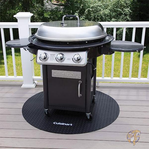Cuisinart クイジナート アウトドア 円形 グリルマット 46インチ/116cm ブラック Circular Grill Mat CGMT-046