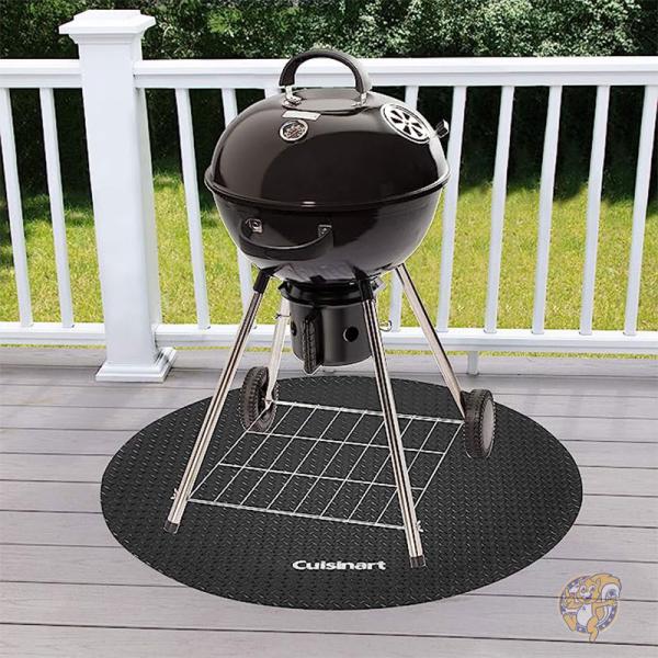 Cuisinart クイジナート アウトドア 円形 グリルマット 46インチ/116cm ブラック Circular Grill Mat CGMT-046