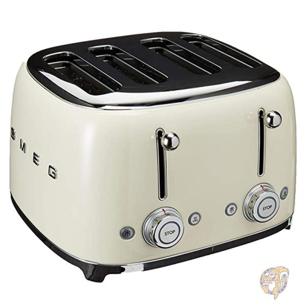 Smeg スメグ キッチン用品 レトロ スロット トースター クリーム TSF03CRUS
