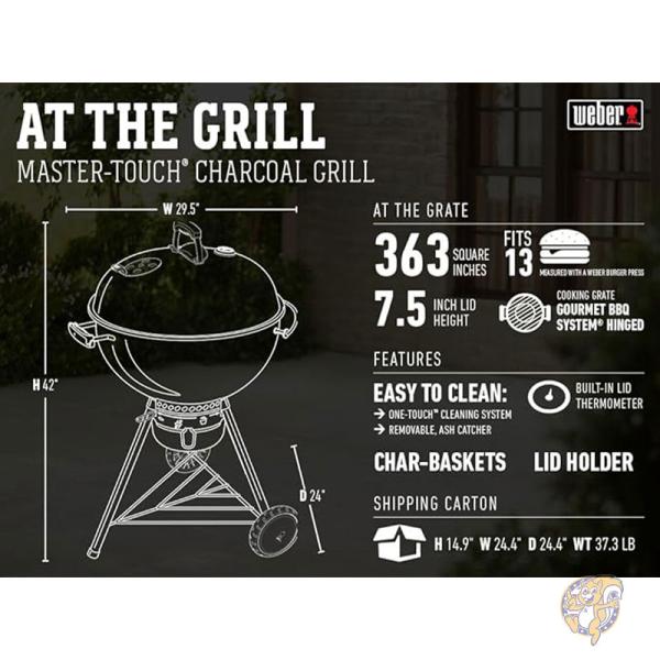 グリル BBQ 炭火焼きグリル マスター アウトドア 調理器具 14501001 Weber ウェーバー