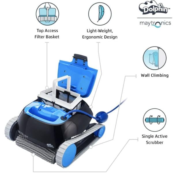 DOLPHIN Nautilus CC 自動ロボット プールクリーナー ゴミ吸引 プール洗浄機 直径約10mまでのプール対応 送料無料