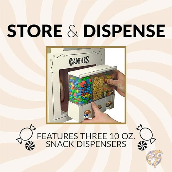 ノスタルジア ポップコーンメーカー ビンテージ レトロ Machine with Three Candy Dispensers