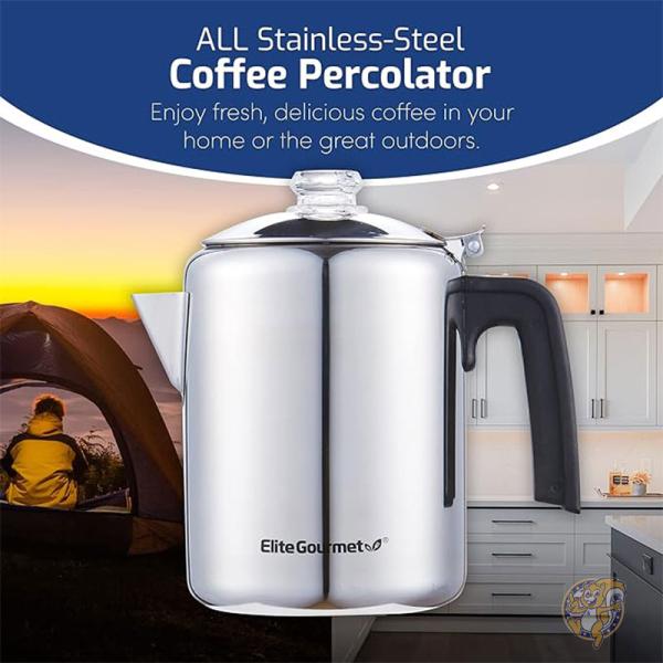 クラシック コンロ コーヒーパーコレーター ジーヒー沸かし器 8カップ EC008 Elite Gourmet エリートグルメ