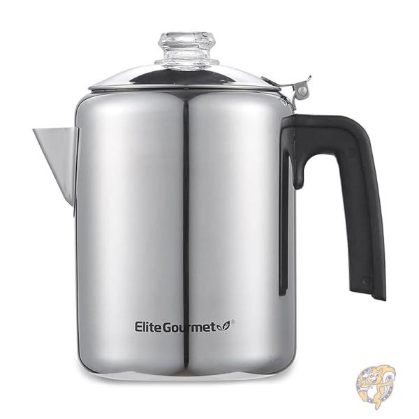 クラシック コンロ コーヒーパーコレーター ジーヒー沸かし器 8カップ EC008 Elite Gourmet エリートグルメ