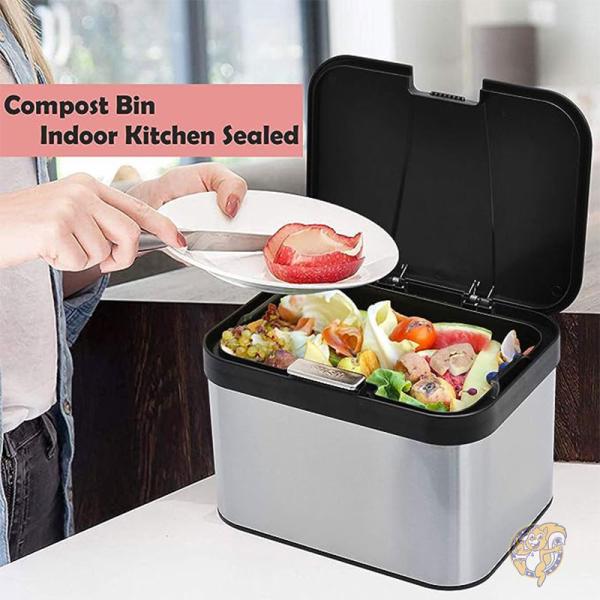 キッチンコンポストビン 家庭用 堆肥化容器 リサイクル ブラックマット CB06 Dullrout ダルラウト