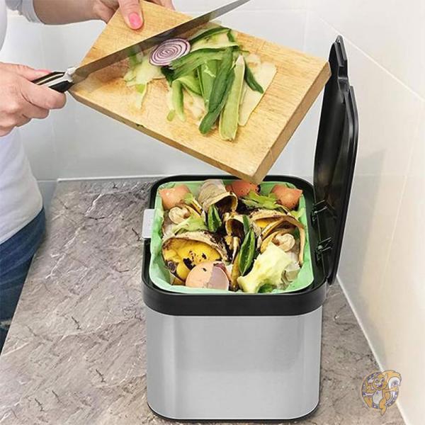 キッチンコンポストビン 家庭用 堆肥化容器 リサイクル ブラックマット CB06 Dullrout ダルラウト