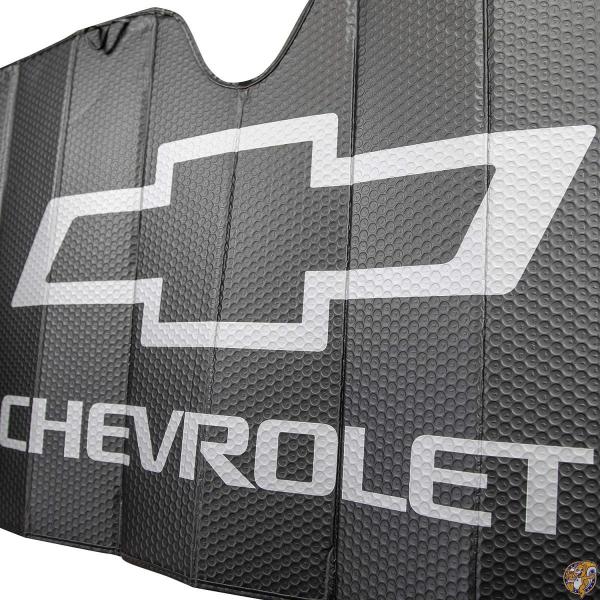 Plasticolor 003864R01 ロゴ ブラック マット仕上げ 車 トラック SUV フロントガラス サンシェード シボレー対応