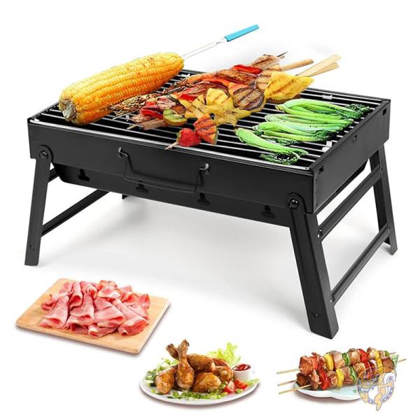 バーベキューグリル 炭火焼きグリル 折りたたみ式 ポータブル BBQ アウトドア調理 キャンプ LE AGM